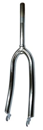 BICYCLE PARTS - FORK 24 , THREADED 100MM, W/OUT PIVOT, SILVER, 22.2