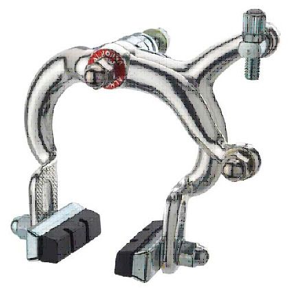 BICYCLE PARTS - BRAKE - CALIPER ROAD BRAKE SET, 52 - 72MM REACH, SINGLE PIVOT, ALLOY, NUTTED, SILVER (FRONT & REAR)