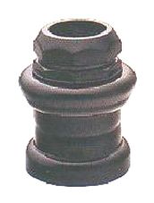 BICYCLE PARTS - HEAD SET 1.1/8 BLACK THREADED, BALL RETAINER TYPE WITH WATER SEALS, 25.4 X 34 X 30MM