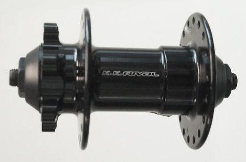 BICYCLE PARTS - HUB, FRONT DISC BLACK 32H KK RIVAL Q/R ALLOY 6 BOLT
