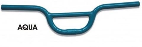 BICYCLE PARTS - HANDLE BAR, RETROSPECT , URBAN/FIXIE, 560MM, AQUA (BAR BORE 25.4) (RISE 100MM)