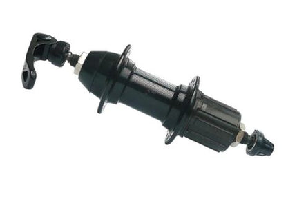 BICYCLE PARTS - HUB, ROAD 7 SPEED CASSETTE. Q/R BLACK 32H (130MM OLD) .