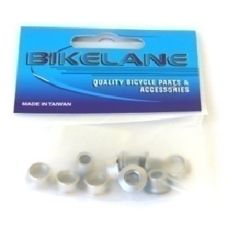 BICYCLE PARTS - CHAIN RING BOLT SINGLE, STEEL, SILVER C.P. (SET 5)
