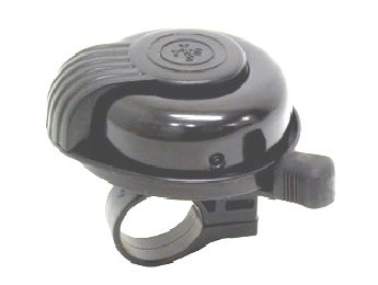 BICYCLE PARTS - BELL - ALLOY, PLASTIC BASE, BLACK, FITS 25.4MM BB