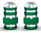 BICYCLE PARTS - VALVE CAP GREEN ALLOY NUT