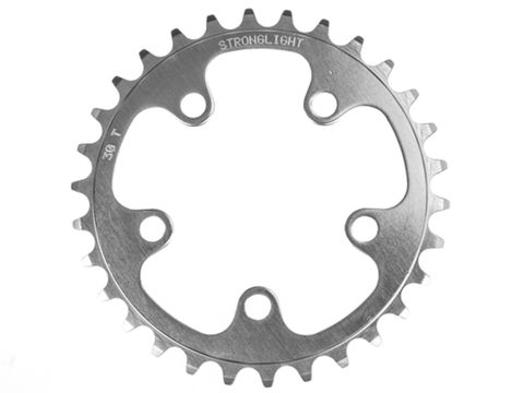 BICYCLE PARTS - CHAINRING ROAD, STANDARD TYPE S - 5083, SILVER, 9/10 SPEED, 74 BCD, INNER, 30T, 5 ARMS, A QUALITY STRONGLIGHT PRODUCT, 