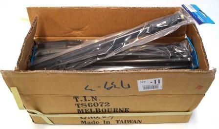 BICYCLE PARTS - PUMPS - BOX OF 25 PLASTIC PUMPS, AV CONN, BLACK