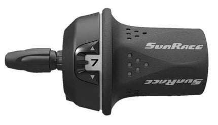 BICYCLE PARTS - TWIST SHIFT, , RIGHT SIDE, 7 SPEED, W/INNER WIRE L: 2100M, GRAY, QUALITY SUNRACE PRODUCT