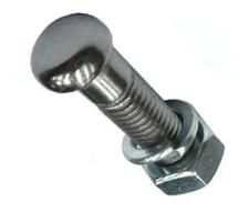 BICYCLE PARTS - BOLT - ECCENTRIC HEAD (OFFSET HEAD), WITH NUT, M8 X 35MM (SOLD INDIVIDUALLY)