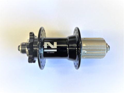 BICYCLE PARTS - HUB, NOVATEC 8/11 SPEED CASSETTE 6 BOLT DISC BLACK 36H SEALED (135MM OLD) Q/R