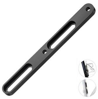 BICYCLE PARTS - ADAPTOR FOR BIDON MOUNT, CNC ALLOY, SUITABLE FOR DI2 BLACK, RANGE 32 - 50MM