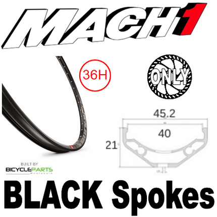 Mach1 27.5/650B Trucky 40 Disc Black Front Wheel With Novatec Hub - Ideal For Mountain Biking And Cycling Enthusiasts