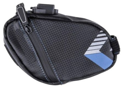 BICYCLE PARTS - ROSWHEEL SADDLE BAG, BLACK, WATER RESISTANT L18.5/H10.5/W5CM, SLIM PROFILE .