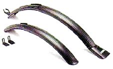 BICYCLE PARTS - MUDGUARD SET. SUITED TO 26 / 700C/28 BIKES. SUITABLE FOR TYRES UP TO 1.75 FRONT & REAR MTB/ATB, PLASTIC, BLACK
