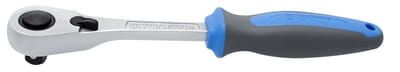 Unior 1/2 Inch Reversible Ratchet Tool For Bicycle Maintenance, Durable Steel & Plastic, Blue & Silver Ergonomic Grip, Professional Repair Spanner