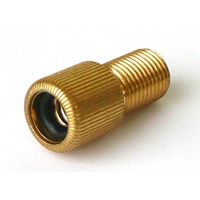 BICYCLE PARTS - BRASS ADAPTOR F/V TO A/V, 20MM LONG (BAG 10)