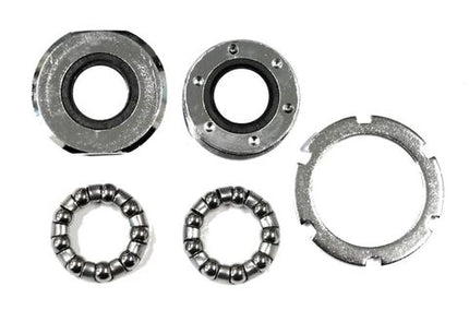 BICYCLE PARTS - BOTTOM BRACKET SET - FOR RACER/MTB, WATERPROOF, PIN TYPE, SILVER