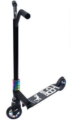 Pro Stunt Scooter 125mm Alloy Rim Core Wheels 790mm Handlebar Height Black Oil Slick For Kids Adults Extreme Trick Riding