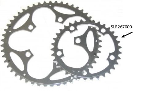 BICYCLE PARTS - CHAINRING - ROAD STRONGLIGHT , 38T, 5083 SILVER - 130MM BCD, 5 HOLE FOR 9/10 SPD