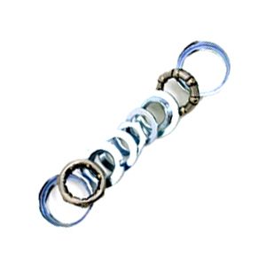 BICYCLE PARTS - BOTTOM BRACKET SET - FOR SMALL DIAMETER ONE PIECE CRANK, SILVER (FITS OPC 2165/2167, CHAINRING 2026/2027), OD 43.1