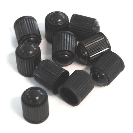 BICYCLE PARTS - VALVE CAP - AMERICAN VALVE - BLACK, PKT 10