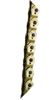BICYCLE PARTS - CHAIN - HALF LINK, 1/2 X 1/8 X 102L, REINFORCED TOP PLATE & SOLID PINS, GOLD (YBN MK - 918)