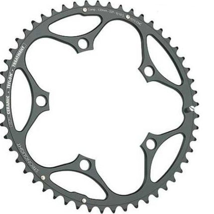 Stronglight Road Crankset Chainring 53T 130mm BCD 5 Hole Black 7075 Aluminum CNC CT2 For 10/11 Speed