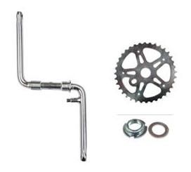 Crank Set 165mm Silver 1 Piece BMX Cycling Parts For Road Bikes And Mountain Bikes