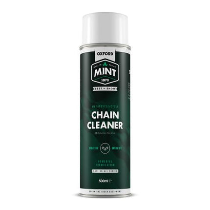 BICYCLE PARTS - CHAIN CLEANER - OXFORD MINT CHAIN CLEANER 500ML, EFFECTIVE AT DISSOLVING AND WASHING AWAY CONTAMINATED CHAIN LUBE AND THE BUILD - UP OF OIL AND DIRT ON YOUR CHAIN