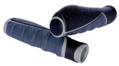 BICYCLE PARTS - GRIPS, L:130MM, TRIPLE DENSITY, GEL, W/PLUGS, QUALITY VELO PRODUCT