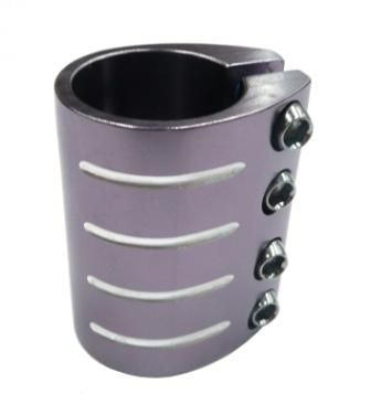 BICYCLE PARTS - QUAD CLAMP W/4 BOLTS 31.8 GREY