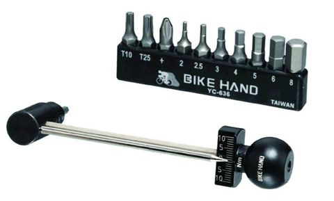 BICYCLE PARTS - TORQUE WRENCH KIT INCLS DRIVER/BITS 3/4/5/6/8/10MM T20/T25/T30 - 2/10NM
