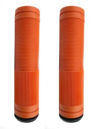 BICYCLE PARTS - GRIPS BULLETPROOF, 130MM, OPEN END WITH PLUG, ORANGE