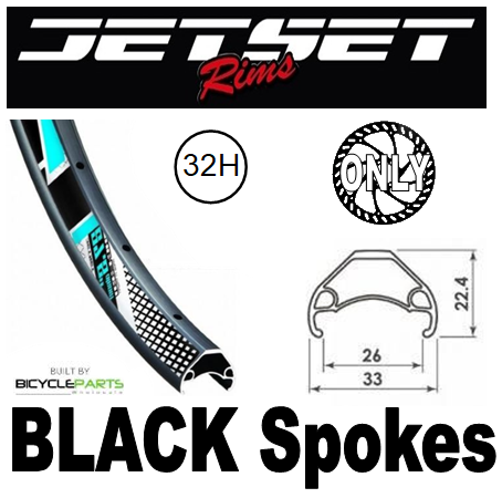 Jetset HC 29er E331 Matte Black Aluminum Mountain Bike Wheelset With Novatec Boost Hub