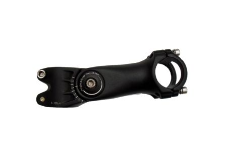BICYCLE PARTS - ADJUSTABLE AHEAD STEM - 110MM EXT, - 20 TO 60 DEGREE, 28.6MM DIA., 31.8MM BB, BLACK