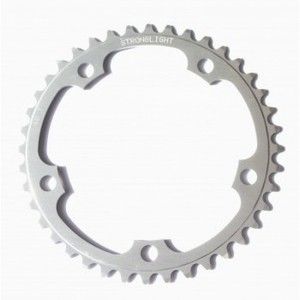 BICYCLE PARTS - CHAINRING - ROAD STRONGLIGHT , 39T, 5083 SILVER - 130MM BCD, 5 HOLE FOR 9/10 SPD