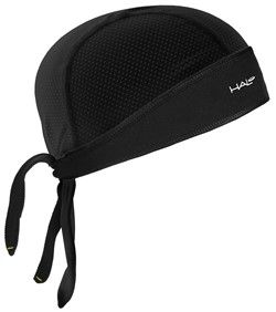 BICYCLE PARTS - BANDANA - HALO PROTEX, TIE BANDANA FOR CUSTOM FIT, HALO SWEAT SEAL, CHANNELS SWEAT AWAY - BLACK