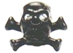 BICYCLE PARTS - VALVE CAP SKULL BLACK NZ - KULO