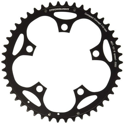 Stronglight Black Aluminum 46T Chainring 110mm BCD 5 Hole For 9/10 Speed Road Cycling Components Bike Part Upgrade