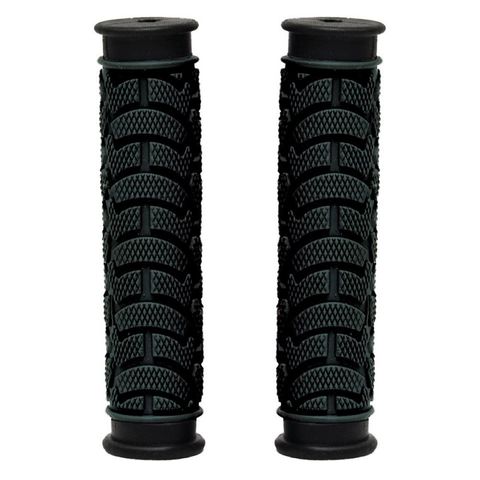 BICYCLE PARTS - GRIPS - DUAL DENSITY MTB GRIPS, CLOSED END. 130MM BLACK - OXFORD PRODUCT