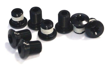 BICYCLE PARTS - CHAINRING BOLT KITS, SHIMANO MTB SCREW FOR STRONGLIGHT RINGS COMP. XTR M980 2X10 (4 ARMS) STEEL SILVER