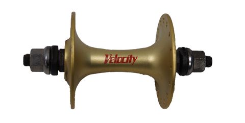 BICYCLE PARTS - HUB, VELOCITY, TRACK FRONT MATT GOLD - 32H FORMULA