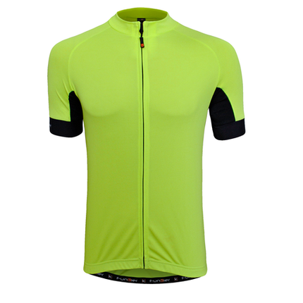 BICYCLE PARTS - JERSEY - FUNKIER CEFALU YELLOW, MENS ACTIVE SHORT SLEEVE JERSEY, 100% POLYESTER, YELLOW, LARGE