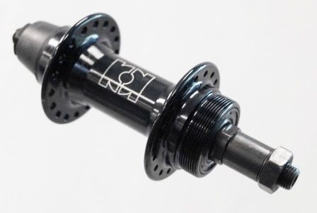 BICYCLE PARTS - HUB, ALLOY, SCREW ON MULTISPEED Q/R BLACK 36H (135MM OLD)