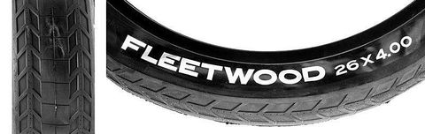 BICYCLE PARTS - TYRE 26 X 4.0 DURO, FLEETWOOD, FAT BIKE SLICK TREAD, WIRE BEAD, BLACK