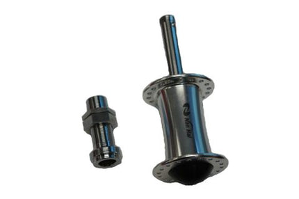 BICYCLE PARTS - WHEEL CHAIR HUB , SEALED BEARINGS, ALLOY 36H, SILVER (AXLE 12.7MM)