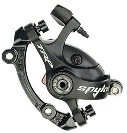 BICYCLE PARTS - TRP SPYKE CABLE ACTUATED DISC BRAKE CALIPER. POST MOUNT. 2 PISTON CALIPER