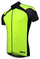 BICYCLE PARTS - YELLOW KIDS JERSEY - FUNKIER FIRENZE SHORT SLEEVE JERSEY, FULL ZIP, YELLOW, SIZE 12