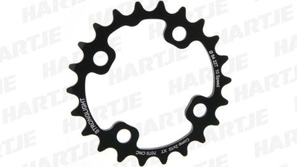 BICYCLE PARTS - CHAINRING - MTB STRONGLIGHT , 22T, 7075 CNC BLACK SHIMANO XT M785 - 64MM BCD, 4 HOLE FOR 10 SPD