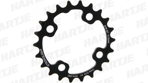 BICYCLE PARTS - CHAINRING - MTB STRONGLIGHT , 22T, 7075 CNC BLACK SHIMANO XT M785 - 64MM BCD, 4 HOLE FOR 10 SPD